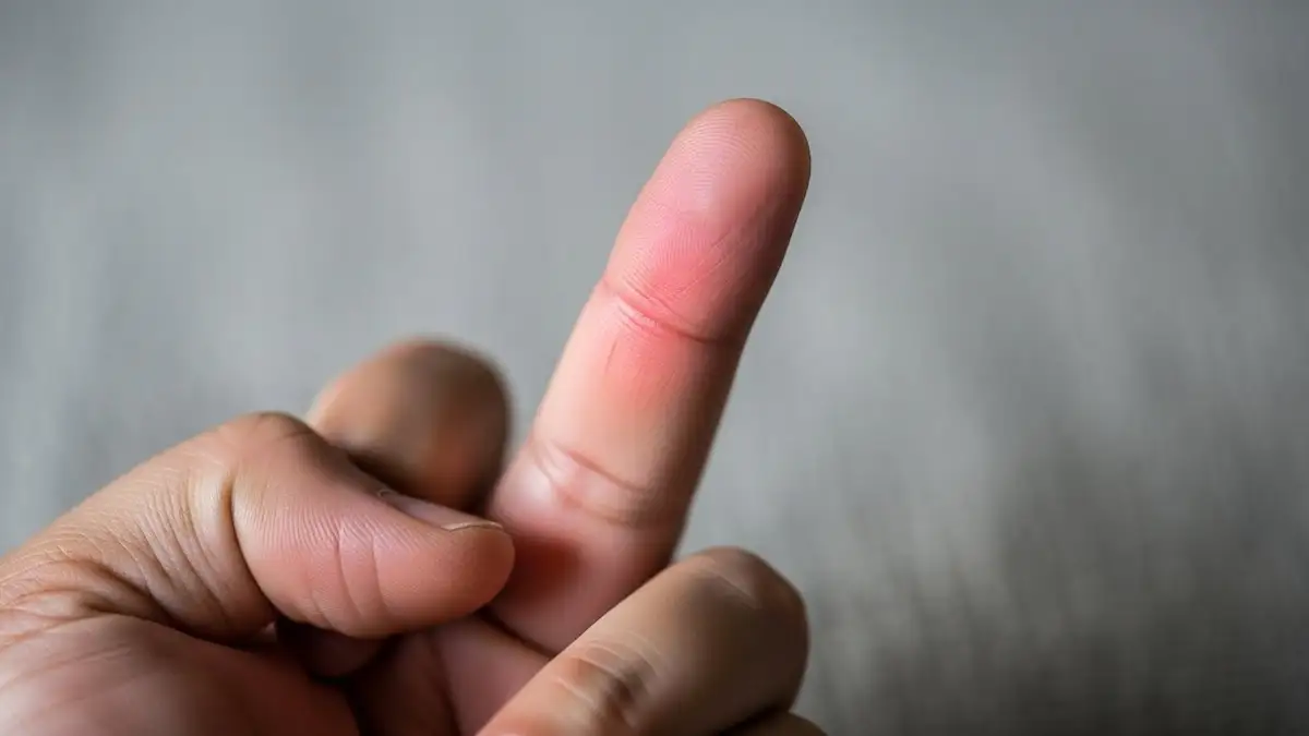 Dor na falange do dedo do meio