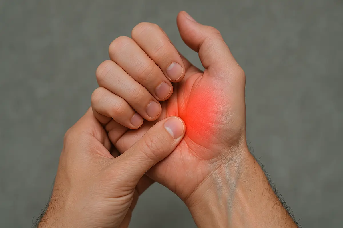 Dor na veia da mão direita