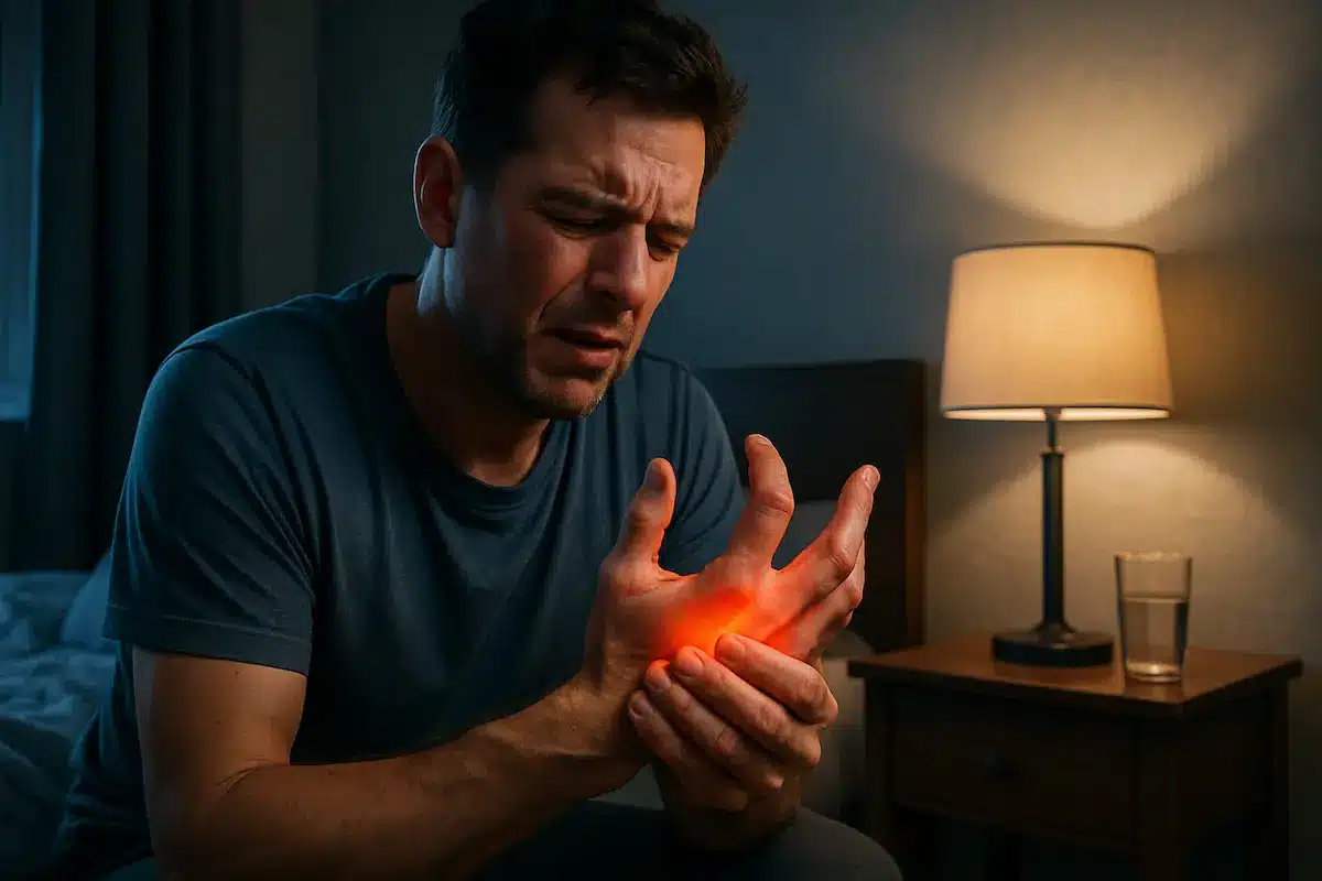 Dor nas mãos de madrugada